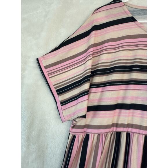 Suzanne Betro Pink Fit Flare Dress 3X Lightweight Flowy Dainty - Picture 4 of 7